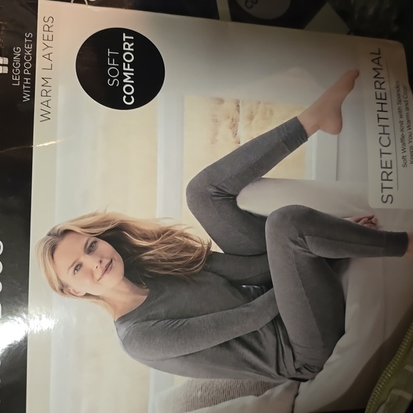 Cuddl Duds Stretch Thermal Long Sleeve Hoodie Tunic and pants set  2 pieces 2x - Picture 6 of 9